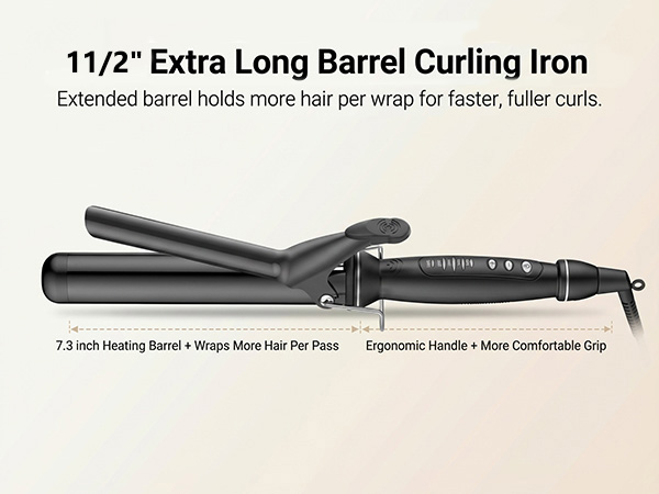 long barrel curling iron 1.5 inch
