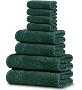 Tens Towels Pack of 8 Towels Set, 2 Extra Large Bath, 2 Hand, 4 Washcloths, 100% Cotton, Lighter ...