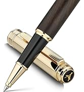 MCNTEIK 316 Luxury Journaling Pen, Nice Natural Wood for Writing, Schmidt black refill, Fancy Rol...