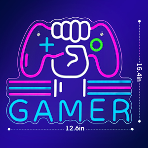 Usb Powered Neon Game Sign for Bedroom Game Room Gaming Wall Party Gifts