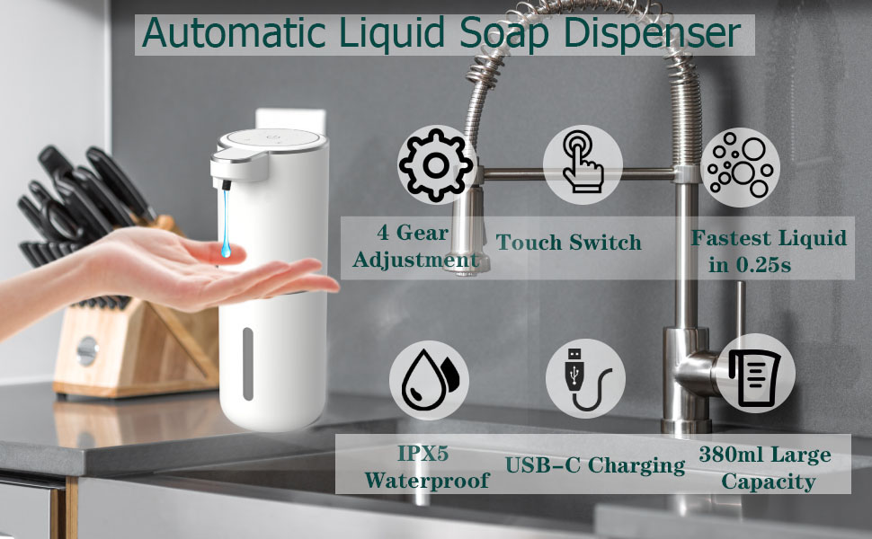 rechargeable soap dispenser touchless