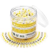 Kuject 160PCS Yellow Solder Seal Wire Connectors, Waterproof Self Solder Heat Shrink Butt Connect...