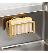 TAILI Sponge Holder for Kitchen Sink with Strong Suction Cup, Rustproof Aluminum Sink Caddy for S...