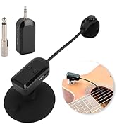 2.4G Cordless Guitar Microphone, Instrument Condenser Pick Up Receiver and Transmitter System for...