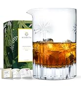 Homestia 24oz Cocktail Mixing Glass Seamless Cocktail Stirring Glass, Palm Tree Bar Mixing Glass ...