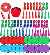 24 PCS Jump Ropes and 24 PCS Frisbees for Christmas Shoebox Jump Ropes for Christian Charity Dona...