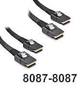 ipolex 2 Pack Internal Mini SAS HD Cable SFF 8087 to SFF 8087 - Mini SAS Cables, Compatible with