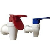 2Pcs Blue and Red faucet Lock Cooler faucet Cooler Faucet Plastic Spigot Cooler Faucet Reusable W...