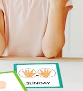 ASL Alphabet Line Bulletin Board Set, 43pcs Letters Numbers Week Sign Language Decorations, 26 Le...