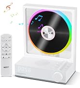 Bluetooth Desktop CD Player with Speakers and RGB Color Lights, HOTT Home Bluetooth CD Players wi...