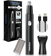 PRITECH Nose Hair Trimmer for Men & Womens,Rechargeable Nose Trimmer,Portable Nose Hair Clippers ...