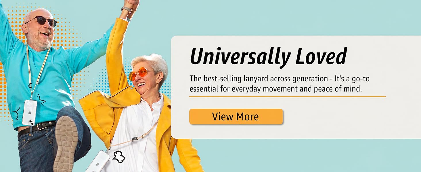 Universal crossbody lanyard for all ages, secure phone holder for daily use.