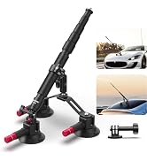 NEEWER Triple Suction Cup Car Mount Kit with 2in1 Extension Pole/Selfie Stick, Quick Release Outs...