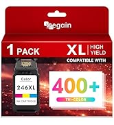 wegain CL-246XL Color Ink Cartridge Compatible for Canon 245 246 XL PG245 CL246 246XL Ink Work wi...