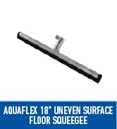 Unger Professional AquaFlex 18” Uneven Surface Floor Squeegee - Floor Scrubber, Floor Squeegee fo...