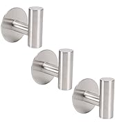 TocTen Bath Towel Hook, Strong Self Adhesive Robe Hook, SUS 304 Stainless Steel Stick on Wall Coa...
