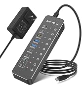 RSHTECH 10-Port Powered USB C Hub 66W with 3x10Gbps USB-3.2 Data Ports (2C + 1A), 4 USB 3.0 Ports...