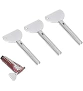 3Pcs Silver Stainless Steels Metal Tube Squeezer Keys Salon Toothpaste Tube Squeezers Toothpaste ...