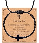 Purdvro Handmade Letter Initial Bracelets A M K for Women Men Teens Cross Bracelet Black Rope Bra...