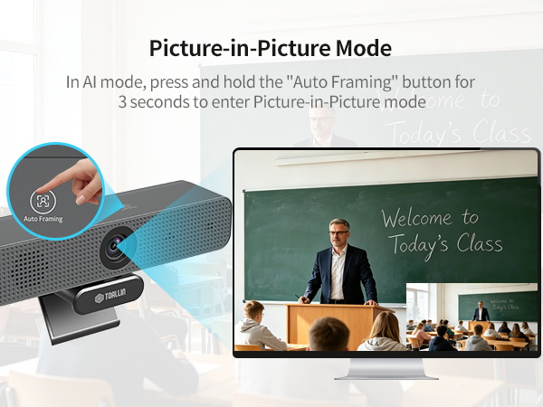 AI picture-in-picture webcam