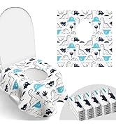 30 Pack Toilet Seat Covers Disposable, Large Waterproof Potty Covers for Toddlers, Kids, and Adul...