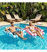 Korlon Inflatable Pool Floats Adult, 2Pack/1Pack 4-in-1 Pool Hammock Float Chair, Inflatable Hamm...