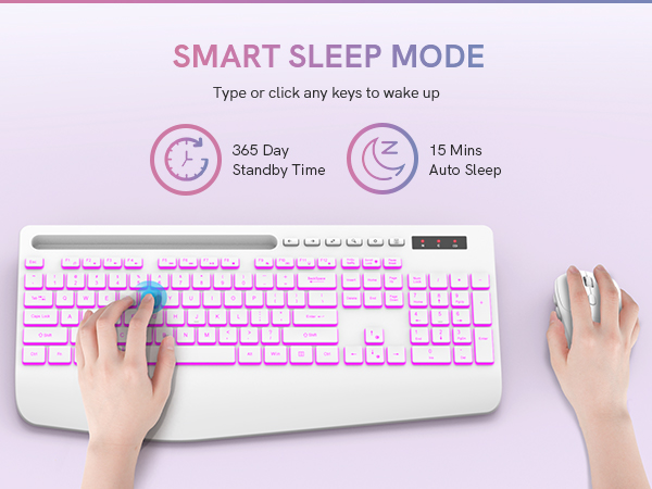 Rechargeable Keyboard mouse combo for back to school