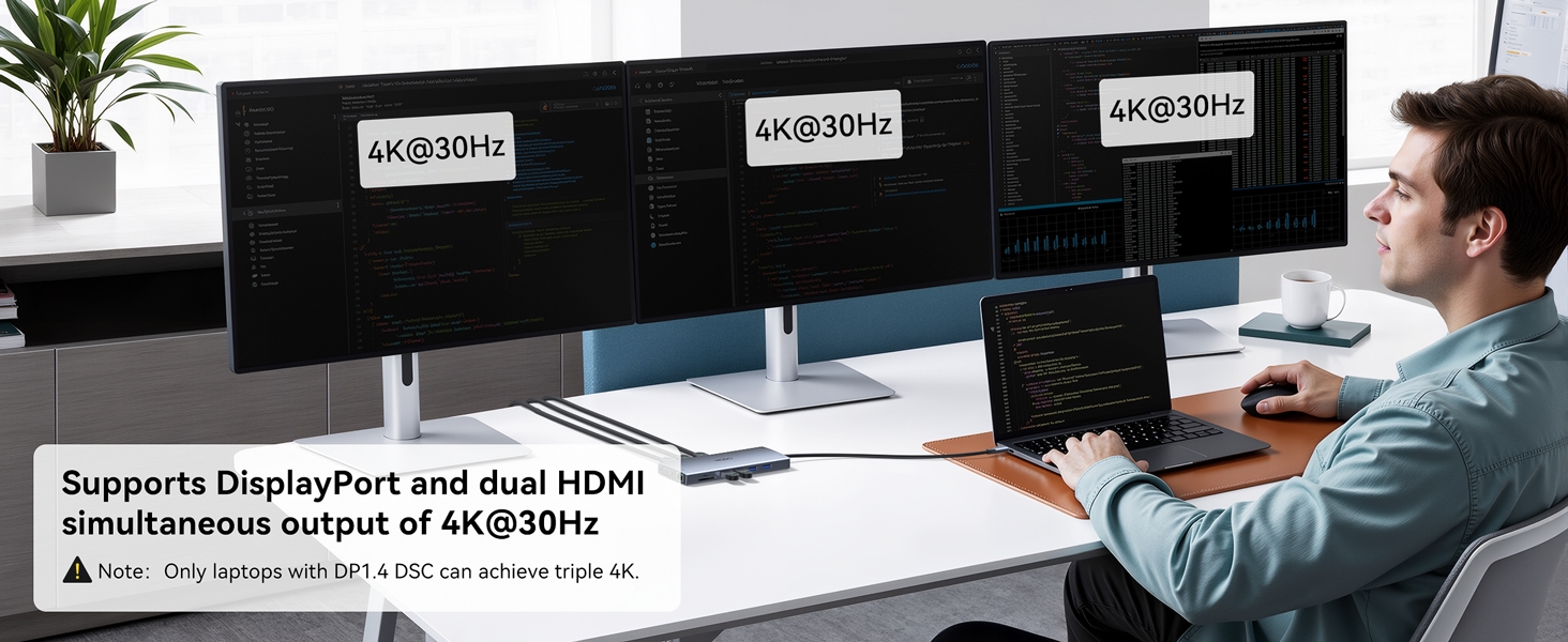 docking station usb c to 2 hdmi for dell docking station for hp laptop thinkpad docking station