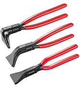 MAXPOWER Sheet Metal Bending Pliers, 3-piece Hand Seamers Sheet Metal Tools with Straight, 45° an...