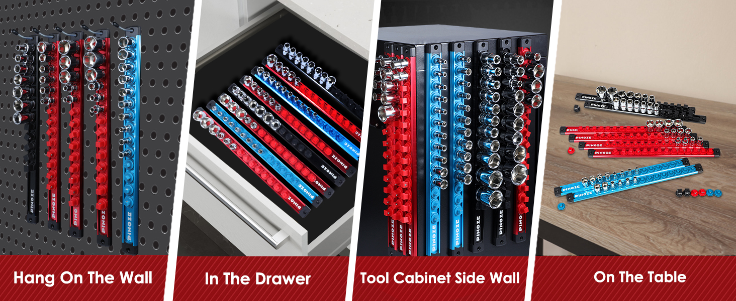 Magnetic Socket Holder Organizer Set