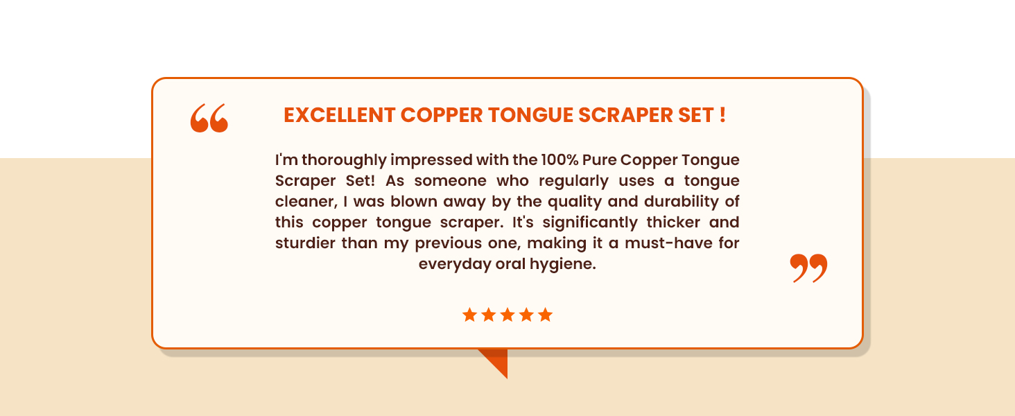 koppen copper tongue scraper for adults