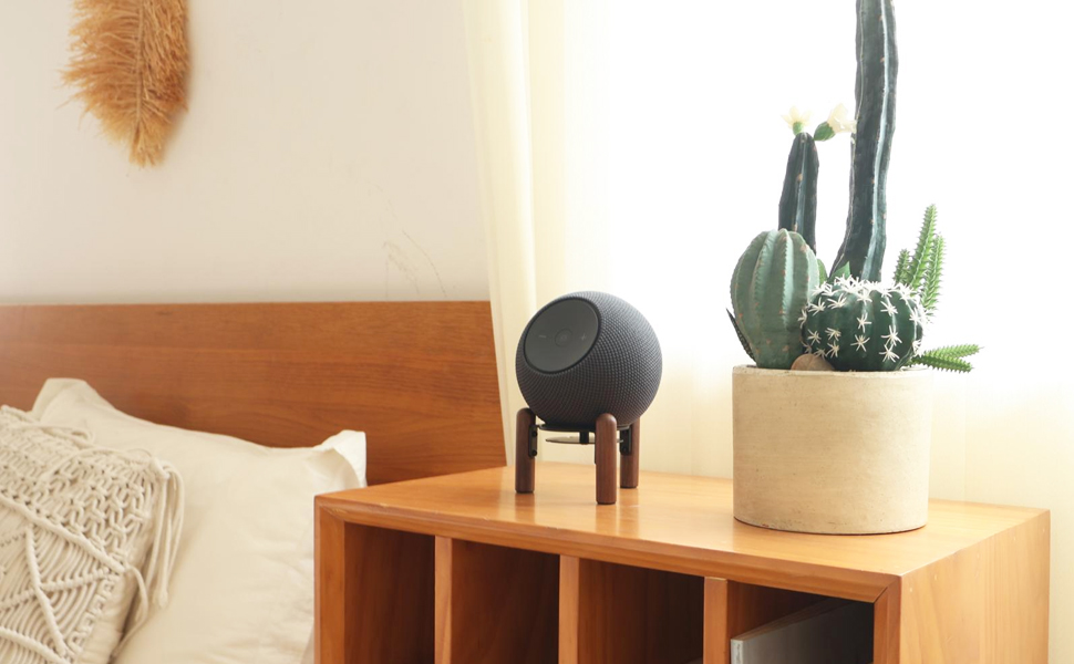 black walnut stand for echo dotmax