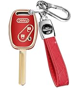 MILD EAST for Honda Key Fob Cover with Keychain, Car Key Case Shell Protector for Honda Accord 20...
