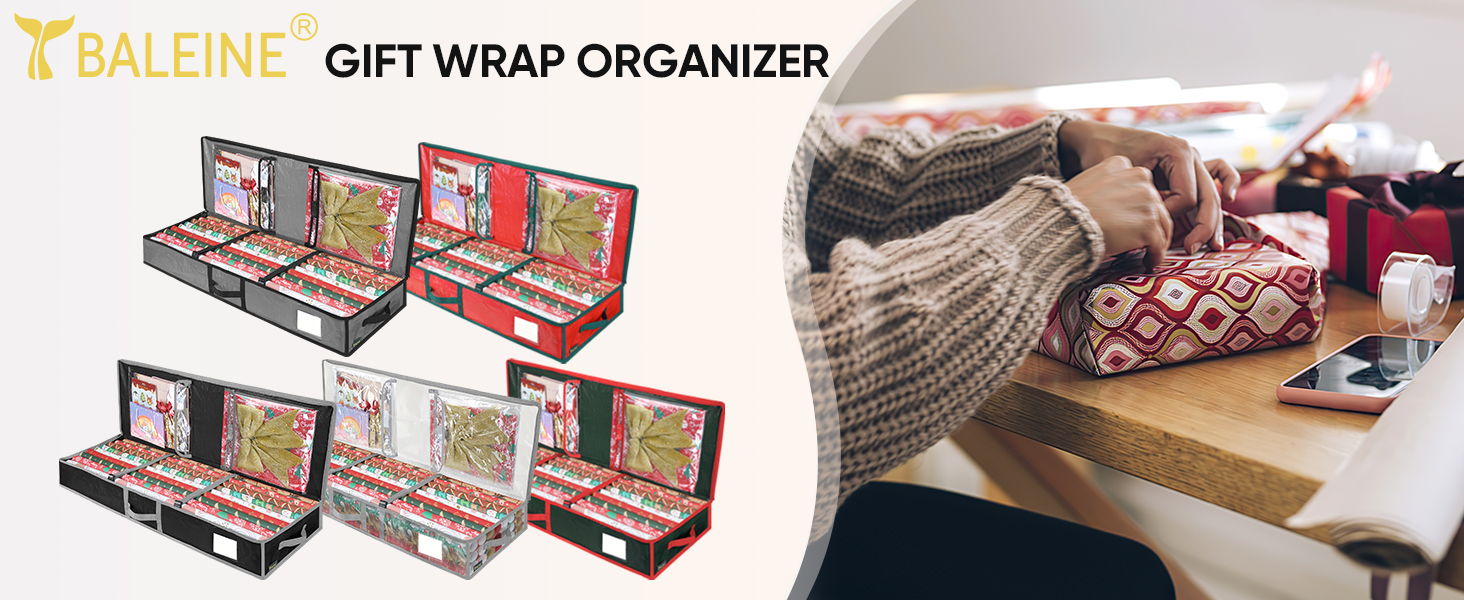 gift wrap organizer