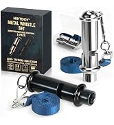Nihtdoy Dual Emergency Whistles (2 Pack) – 120dB Survival Whistles for Hiking, Camping & Rescue –...