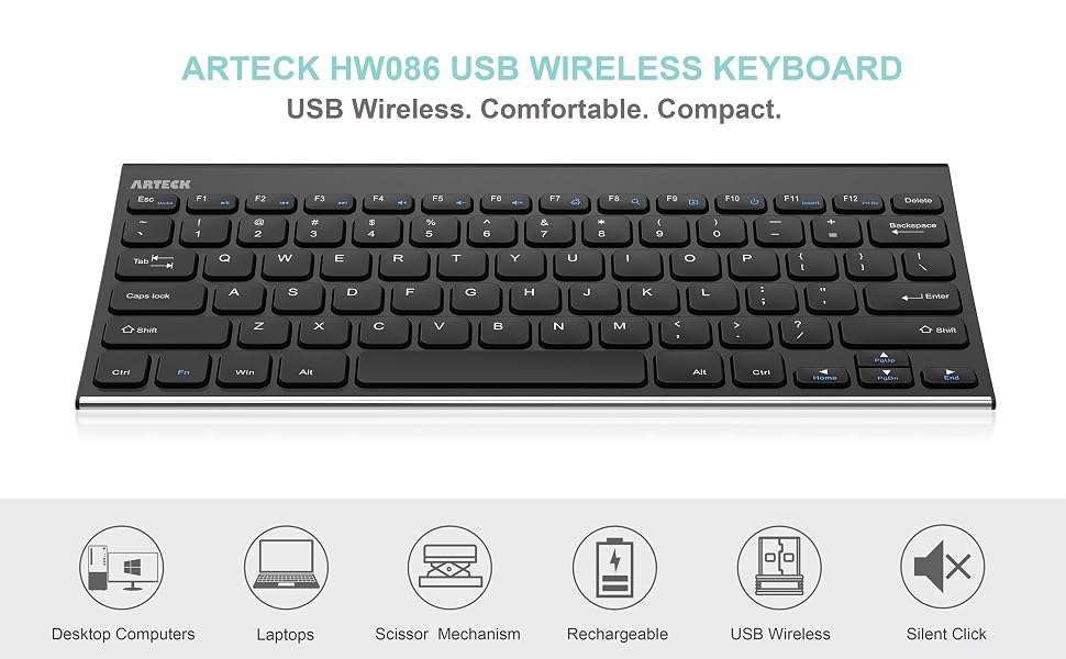 Compact USB Wireless Keyboard 1