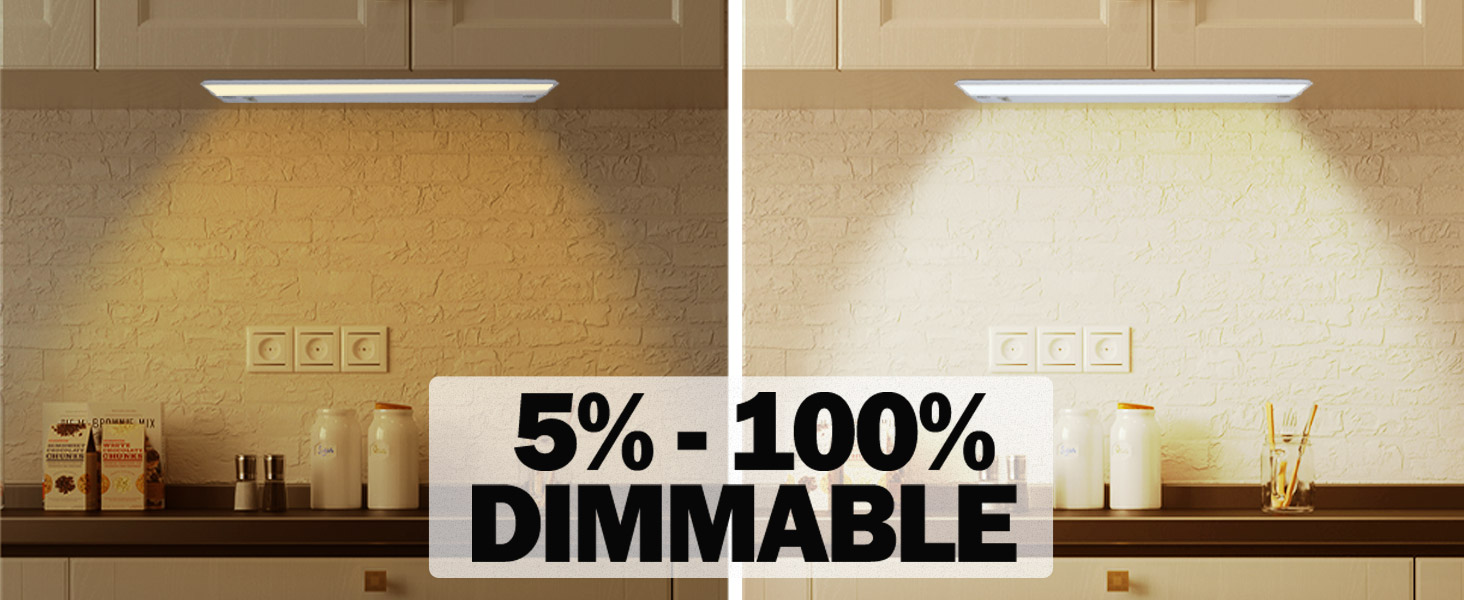 Ansen Hardwired Under Cabinet Lighting, LED Light for Kitchen/Closet, Dimmable, 3 Color Temperature