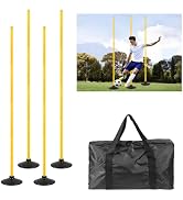 Desyeryamimi 5 FT Agility Training Poles for Soccer/Dog/Horse,Adjustable Football Basketball Spee...