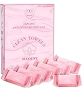 FCAEON Disposable Towel Tablet 12"X9" 20 PCS Individule Wrapped Compressed Coin Towelettes Cleani...