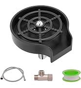 Glass Rinser for Kitchen Sink, Baby Bottle Cleaner with 5 High-Pressure Nozzles, Cup Washer for S...