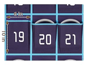 clear numbering pouch chart