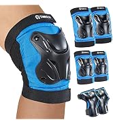 Tanden Skating Protective Gear Elbow and Knee Pads Adult, Knee Pads for Men Women Elbow Pads Wris...