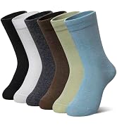 AMENLAN Kids Crew Cotton School Socks Youth Cute Casual Breathable Little Girls Boys Dress Socks ...