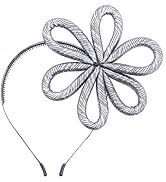 Motique Accessories Lurex Tube Side Bow Headband for Women and Girls-Silver