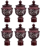 Zerodeko 6pcs Curtain Rod Head Plug Curtain Pole Short Curtain Rods Graduation Topper Cake Curtai...
