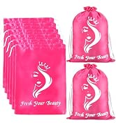 Satin Pouches with Drawstring - Soft Silk Satin Storage and Travel Bags for Bundles, Wigs, Hair E...