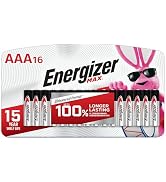 Energizer MAX AAA Batteries (16 Pack), Triple A Alkaline Batteries