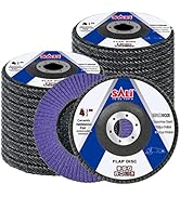 Sali 20 Pack Ceramic Flap Disc 60 Grit 4.5" x 7/8 Inch Sanding Disc Bevel Type #29 Premium and In...