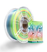 iBOSS Gradient PLA Plus 3D Printer Filament 1.75mm+/-0.02mm, 1kg Spool (2 2lbs) Transparent Tri C...