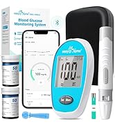 Easy@Home Wireless Glucose Monitor Kit - Blood Sugar Testing Kit with Free App GlucoseEase Includ...